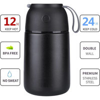 SilverJet Isolierte Umweltfreundliche Stapelbare Essensflasche 530ml 730ml Edelstahl Zweistufig Warm-Kalt-Haltefunktion Auslaufsicher für Kinder