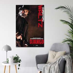 Póster de la película Django Unchained del personaje Dr. King Schultz interpretado por Christoph Waltz para decoración de pared - Product Image 3
