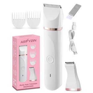 IPX7 Waterproof Women's Electric <b>Razor</b> with 2 Replaceable Ceramic Blade <b>Heads</b> USB Power Source for Face Arm Bikini Armpit - Product Image 2
