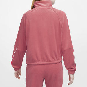 Conjunto Deportivo para Mujer, Mezcla de Poliéster y Algodón, Tela Suave y Elástica, Chaqueta con Cierre, Pantalones con Cintura Elástica, Diseño Transpirable, Cuello Alto - Product Image 3