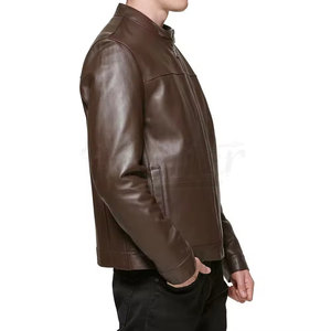 100% Leather Causal Look <b>jacket</b> for men men's <b>jackets</b> New Style Vintage New Design Breathable Solid Color Leather <b>Jacket</b> Men's - Product Image 5