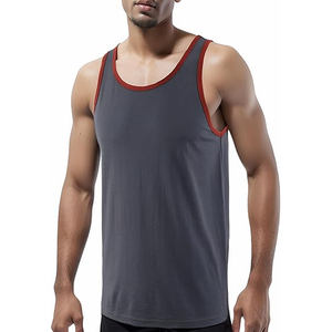 2026 OEM Wholesale Custom Gym <b>Singlet</b> <b>for</b> <b>Men</b> High Quality 100% Cotton Tank Tops Fully Customizable Casual Style - Product Image 1