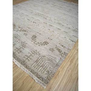 พรมขนสัตว์ถักมือสีน้ำตาลเบจวิสกายา สไตล์อัฟกัน ลายเหรียญแบบนามธรรม รูปทรงสี่เหลี่ยมผืนผ้า ขนาด 9x12 ฟุต สำหรับห้องนั่งเล่น ห้องโถง รุ่น EA-3106 - Product Image 2