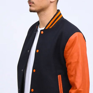 Veste universitaire fine pour homme, tendance, hiver, avec logo brodé personnalisé sur le devant, vente en gros - Product Image 5