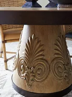 Table à manger ronde moderne pour hôtels et appartements, facile à nettoyer, idéale pour les familles occupées – Vente en gros usine