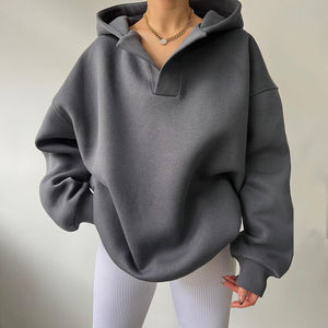Sudaderas elegantes para mujer para 2025 Chic Oversized Cotton Activewear Sudaderas con capucha casuales elegantes disponibles para la compra - Product Image 2