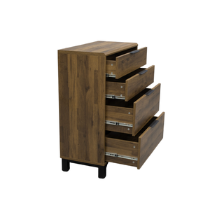 Cómoda Moderna de 4 Cajones, Cómoda de Madera para Dormitorio con Base de Metal, Mueble de Almacenamiento Minimalista para el Hogar - Product Image 2