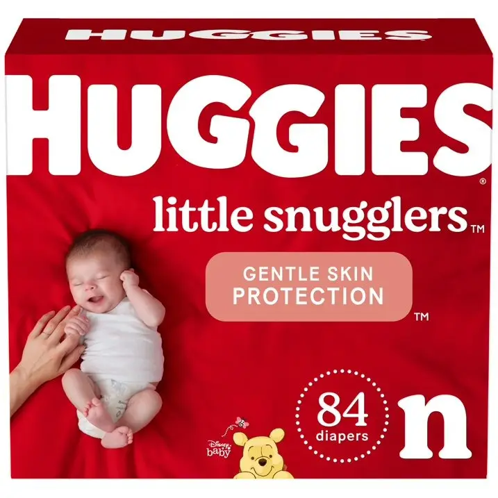 Детские подгузники Huggies Little Snugglers, размер новорожденного, 84 карат