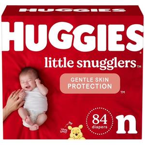 Couches pour bébé Huggies Little Snugglers, taille nouveau-né, 84 unités - Product Image 1