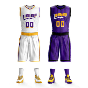 Uniforme de baloncesto para hombre con logotipo personalizado, kit de impresión de transferencia de calor deportivo transpirable, conjuntos de Nailon/Cachemira, 10 juegos - Product Image 1