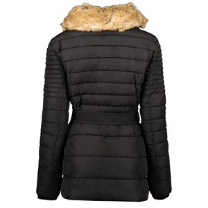 À la mode élastique poignets fermeture éclair femmes hiver spécial Parka veste confortable fourrure capuche matelassé veste avec personnaliser patchs - Product Image 2
