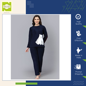 Fabricado EN LA India, la ropa de verano más vendida, Conjunto de pijama de dos piezas de algodón satinado para mujer, ropa de dormir a precio de lote - Product Image 3