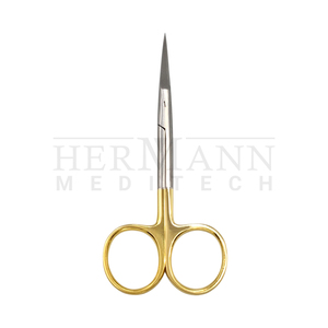 Tijeras quirúrgicas de acero inoxidable Iris TC 115mm precisión fina con insertos de carburo de tungsteno certificado CE para Microcirugía Ocular - Product Image 6