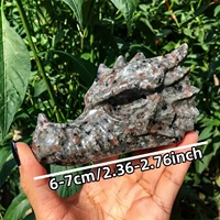 Vente en gros de sculptures de tête de dragon en Yooperlite naturelle, incroyables sculptures d'animaux, pierres de guérison, artisanat pour des cadeaux parfaits