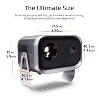 Proyector LCD Portátil Android 11 4K 2000 Lúmenes 150 ANSI, 8GB, Cine en Casa, 40-150 Pulgadas, Enfoque Eléctrico, Corrección Trapezoidal Automática, 1 Año de Garantía