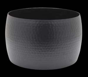 Maceta y jarrón de tamaño estándar de diseño de lujo de Color negro mate para decoración de jardín hecho a mano de aluminio redondo martillado - Product Image 2