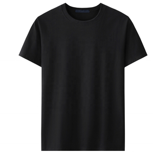 T-shirts en coton pour hommes, T-shirts noirs à manches courtes et coupe ample pour hommes - Product Image 1