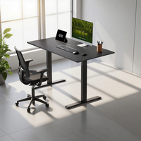 Bureau électrique convertible moderne à double moteur pour le travail assis-debout, réglable en hauteur, en acier, vente en gros
