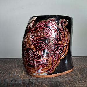 Genuino hecho a mano Buffalo Horn Stein para encanto rústico y estilo Lager Mug Buffalo Norse Drinking Viking Horn Mug al por mayor - Product Image 6