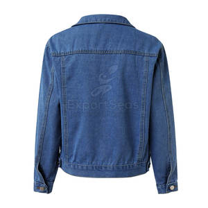 Veste en jean délavée réversible de haute qualité, dernier modèle, Veste en jean délavée réversible à prix réduit - Product Image 2
