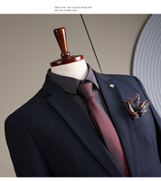 Jas Pria Formal Kantor Bisnis Lipit Berkualitas Tinggi, Bahan Bernapas, Motif Cetak, Grosir Baru Murah, Custom Made 2026