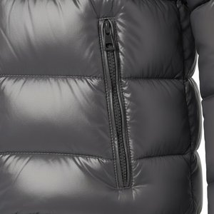 Nouvelle veste matelassée en duvet gris brillant de haute qualité pour homme, design personnalisé très demandé, respirante, à capuche, tendance - Product Image 4