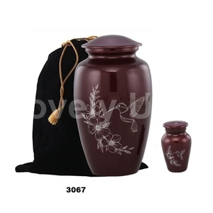 โกศฮัมมิงเบิร์ดสำหรับผู้ใหญ่เถ้ากระดูกมนุษย์พร้อมถุงกำมะหยี่ฟรี - Product Image 1