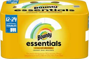 Toallas de Papel Bounty Essentials Select-A-Size, Blancas, 12 Rollos Dobles = 24 Rollos Regulares, Paquete de 12 - Product Image 5