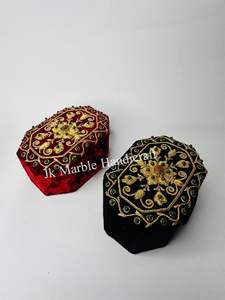 Boîte à bijoux en velours Shanell faite à la main, broderie personnalisée, motif stylé, solution de rangement durable, meilleur prix - Vente en gros - Product Image 2