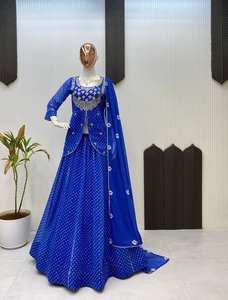 Nuevo diseñador Navratri Special Georgette Digital Printed & Samosa Lace Work Lehenga y blusa con Dupatta a precio mayorista - Product Image 2