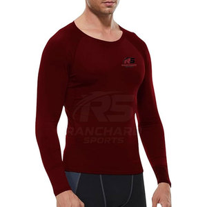 Vêtements de sport respirants pour hommes, chemises de compression, vente chaude, chemises de compression légères pour hommes - Product Image 5