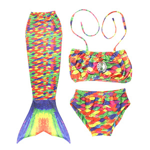 Maillot de bain sirène pour enfants avec nageoires intégrées - Bikini de plage imprimé princesse pour filles - Product Image 6