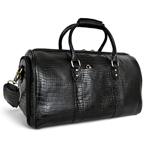 Bolsa de lona de fin de semana con acabado vintage de alta calidad, cuero genuino suave con cremallera duradera para todos los viajes - Product Image 2
