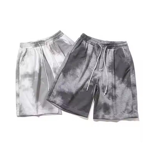 Custom High Quality 100% Cotton French Terry <b>Men's</b> Street Style Vintage Hot <b>Shorts</b> Raw Hem Windproof Drawstring Closure Mid - Product Image 2