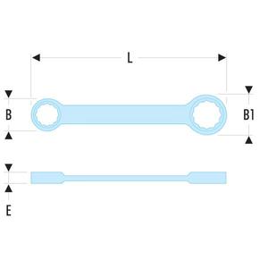 Facom Metric Straight Offset-Ring <b>Wrenches</b> - Product Image 2