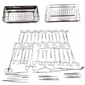 Ensemble d'instruments chirurgicaux de 40 pièces pour appendicectomie et hernie avec boîte, en acier inoxydable, outils médicaux manuels - Product Image 1