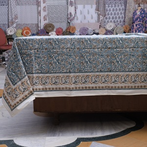 Handmade Floral Hand Block Printed <b>Table</b> <b>Cloth</b> High Quality Organic Cotton Weddings Daily Use Soft Durable Sustainable Textile - Product Image 2
