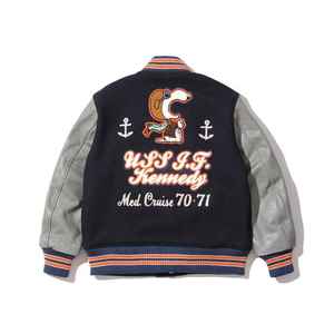 OEM deux tons Logo personnalisé 2024 vente en gros de veste de baseball en laine pour hommes veste Letterman Varsity avec broderie en chenille - Product Image 3