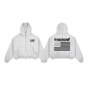 Sweat-shirt sans manches unisexe 100% coton 330GSM |   Style streetwear à double fermeture éclair et blocs de couleur |   Impression Puff Écologique (ODM) - Product Image 6