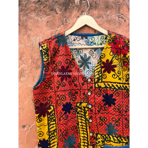 Abrigo Indio de Algodón 100% Premium para Mujer, Chaqueta Bohemia de Verano, Bordado a Mano, Estampado Floral Multicolor Exterior, Estilo Vintage - Product Image 2