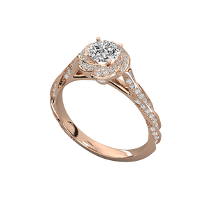 Bague solitaire en or 14 carats avec diamant brillant de laboratoire - Product Image 5