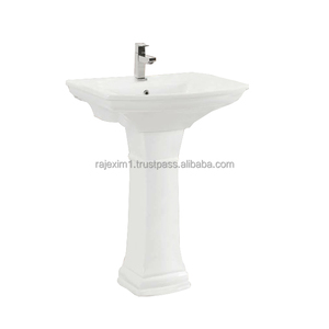 Lavabo sur pied en céramique de qualité supérieure peu encombrant monté au sol pour la cuisine emballage personnalisé disponible - Product Image 1