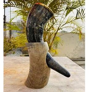 Cuerno para beber vikingo ecológico hecho a mano Natural personalizado de alta calidad tallado pulido para uso doméstico en hoteles para India - Product Image 1