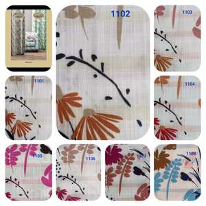 Haute qualité 100% Polyester personnalisable imprimé rideau tissu respirant tissé Type fenêtre couvrant matériel chaîne tricoté - Product Image 3