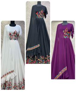 Diseñador de moda Ropa DE BODA Bordado pesado Color naranja Diseño de Cuadros 3 piezas Salwar Kameez Traje Dupatta Niñas indias Étnico Shalwar Kameez - Product Image 4