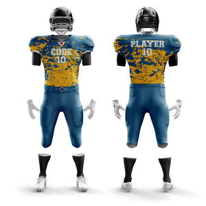 Conjunto de Camiseta de Fútbol Americano de Manga Corta para Adultos con Logotipo Personalizado, Transpirable, de Secado Rápido, Antibacteriano, 100% Poliéster, Talla Grande - Product Image 4