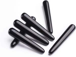 Varita de Cristal de Obsidiana Negra para Mujeres, Ejercicio de Kegel, Cristal Natural para el Cuerpo y Sanación, Varita de Masaje Yoni, Venta al por Mayor - Product Image 5