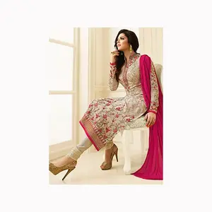 Robe en soie pakistanaise de haute qualité décontractée et tenue de fête fournisseur indien pour les occasions de mariage et de mariée - Product Image 1