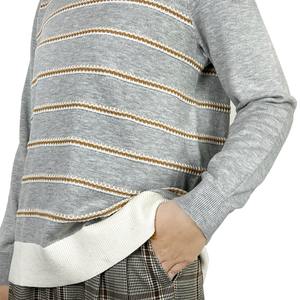 Suéter de cuello redondo de manga larga transpirable con logotipo personalizado para mujer 2025 colores sólidos ropa deportiva de invierno logotipo frontal precio barato - Product Image 2