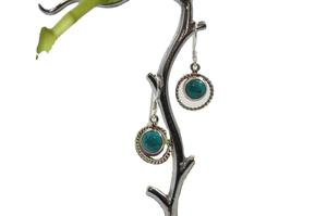 Handmade Sterling Silver Bohemian Earrings Elegant <b>Butterfly</b> Design Turquoise Gemstone Diamond Ethnic <b>Jewellery</b> Gift for Her - Product Image 2
